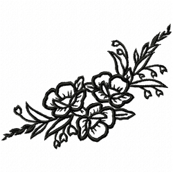Flowers And Tree Embroidery Design 2 Flowers And Tree Embroidery Design 2